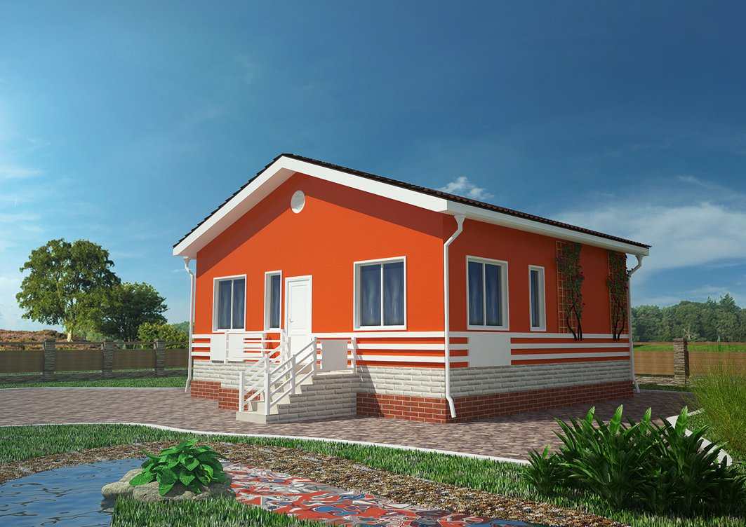 Проект дома из СИП-панелей "Апельсин"
